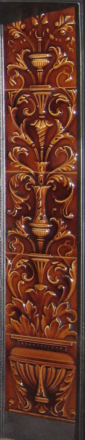 Buy Online: Antique Embossed Victorian Fireplace Tile Set